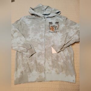 Minecraft Kids XL Tie-Dye Full Zip Hoodie NWT